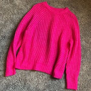 A new day hot pink neon sweater